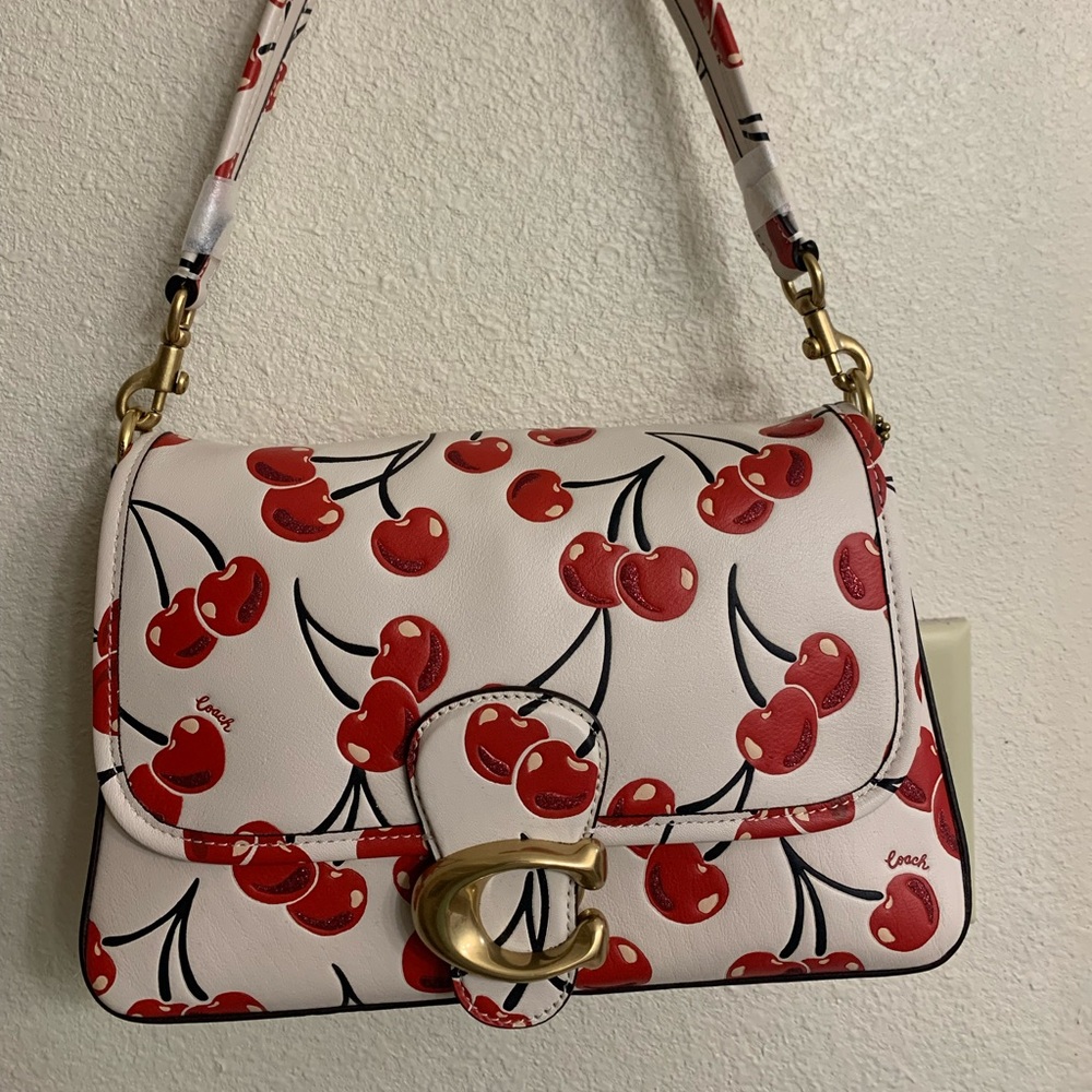 Coach Soft Tabby Cherry Print Shoulder Bag
